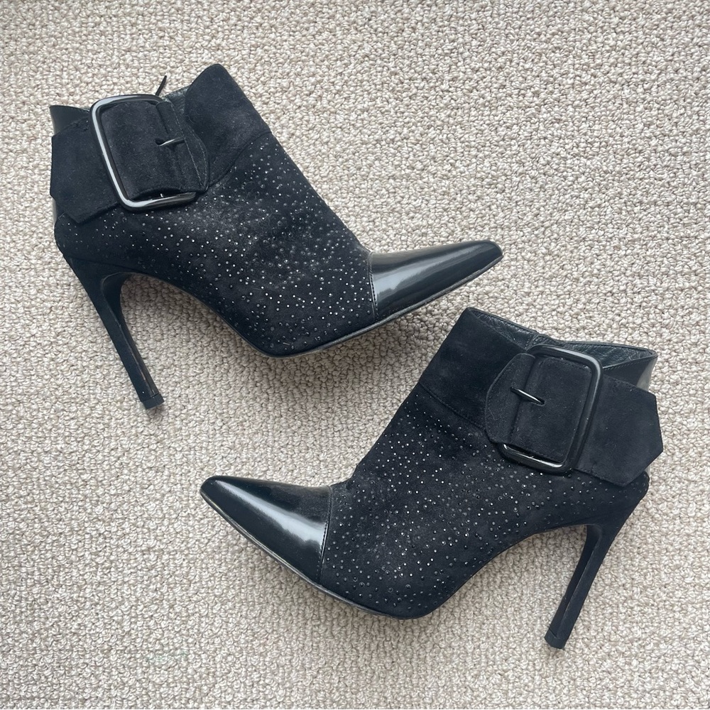 Elegant Black Stiletto Ankle Boots